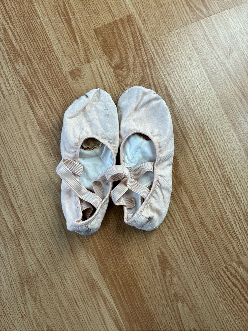 Pink Ballet Slippers with Elastic Cross Straps